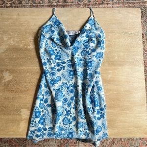 Blue Floral RESA Mini Dress